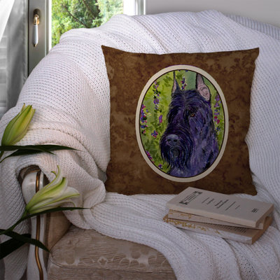 Scottish Terrier Outdoor Reversible Throw Pillow