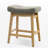 Extra Wide 19.7" Seat Counter Height Stool Modern Upholstered Wood Saddle Barstools-654355006