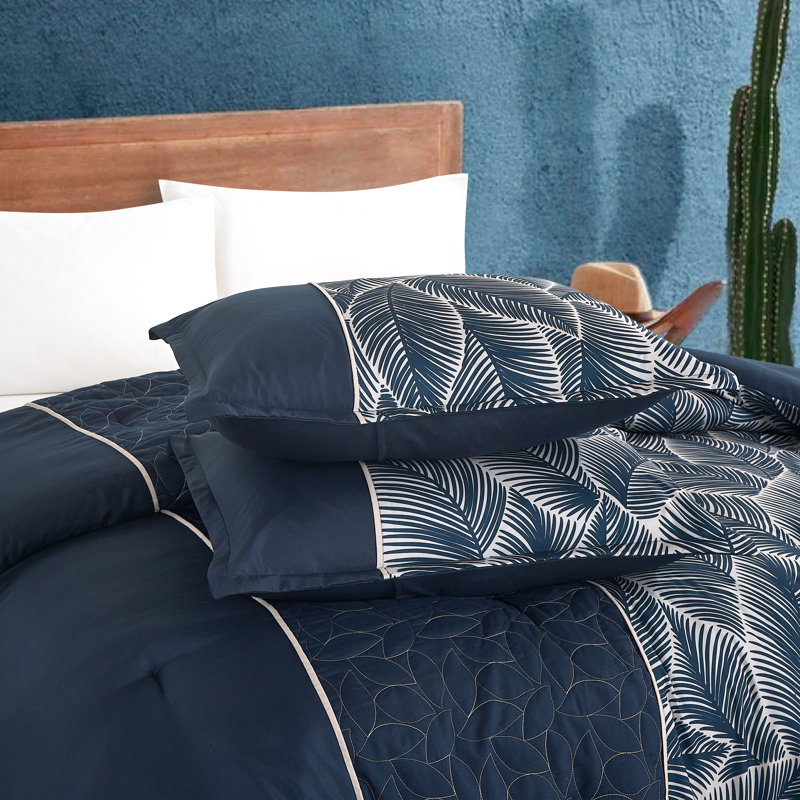 Polyester Floral Comforter, King Comforter + 6 Additional Pieces