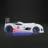 Modern Novelty Style Twin Size Race Car Design Bed Attached Two Magnetic Doors With LED Lights On Wheels And Bottom Upholstery Headboard And Sides White Finish-416515448