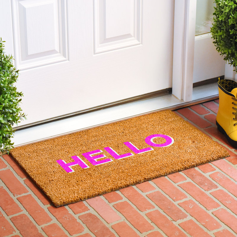 Non-Slip Doormat, 24" W x 36" L, Pink