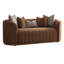 Ariana 83'' Velvet Round Arm Loveseat-665217095-651366591