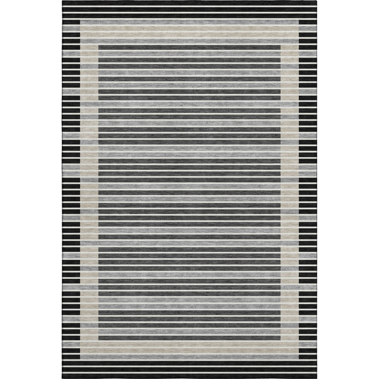 Premium Machine Washable Elize AMF1398 Stripes Rug