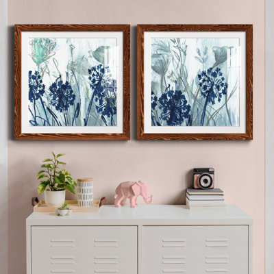 Indigo Field I - ensemble de 2 peintures