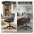 Faux Leather Armless Swivel Task Chair with Tilting Rock and Adjustable Seat Height, Black Brown-27295842