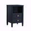 Table de chevet 2 tiroirs avec rangement - bleu minuit-552526021