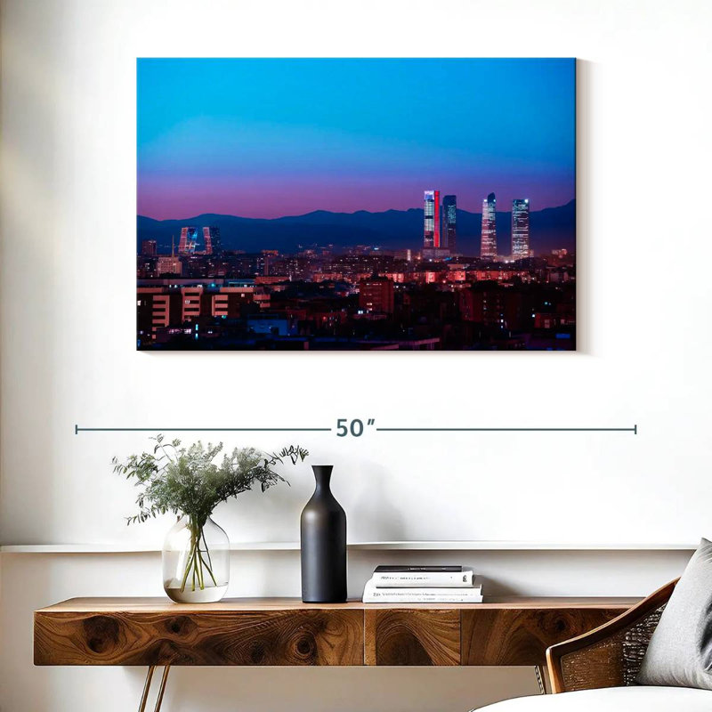 Madrid's Cuatro Torres Skyline, 26" H x 39" W