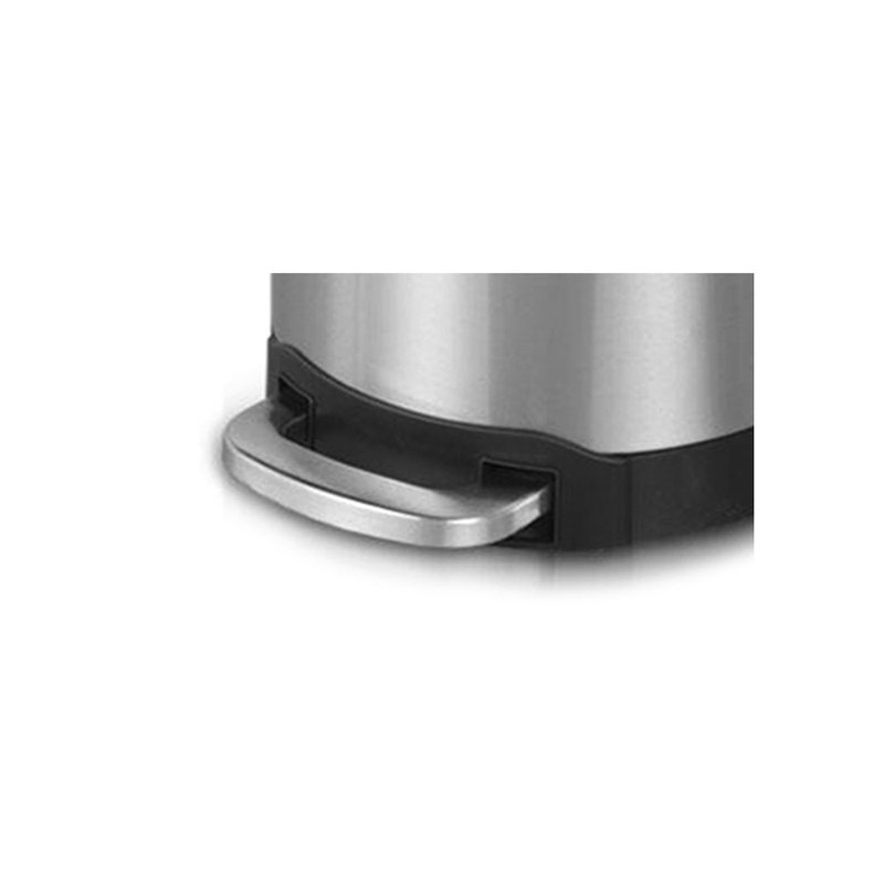 Brushed Stainless Steel Semi-Round Step-On Trash Can