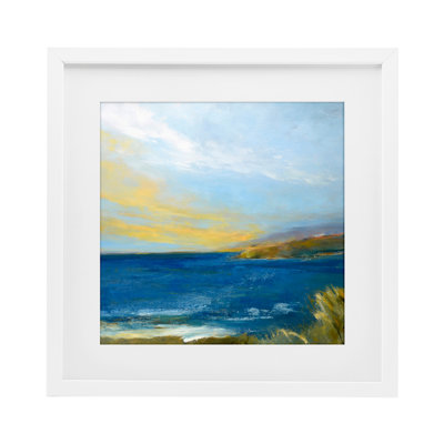 «Vibrant Ocean Light at Dusk», reproduction sous verre encadrée, design par Patrick Dennis