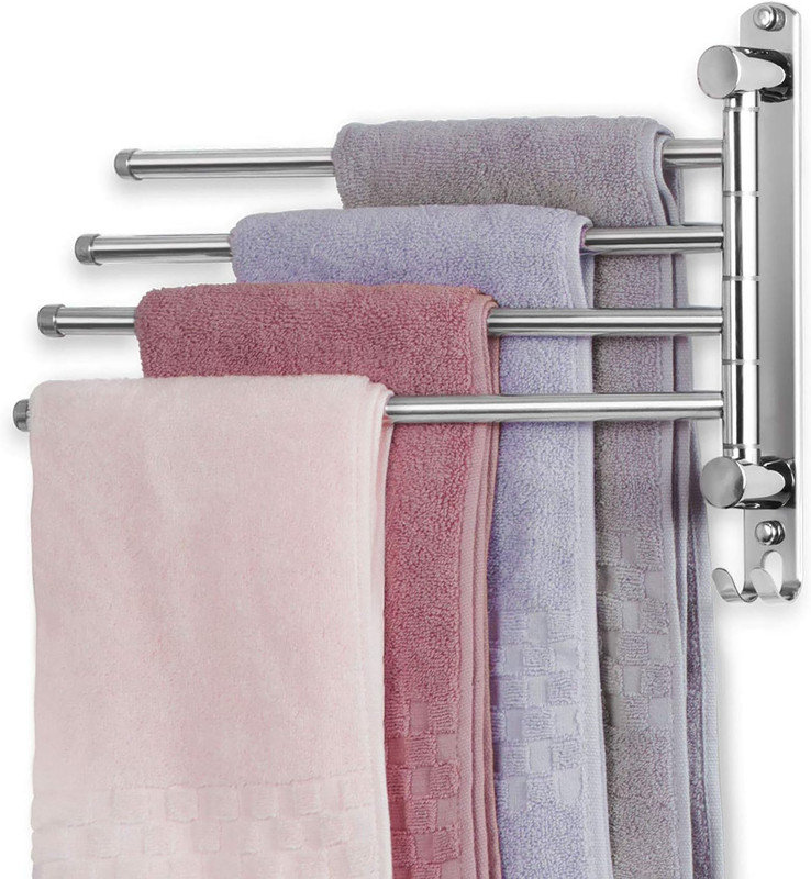 4 Towel Rack, Silver