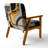 Kycia Gray And Yellow Upholstered Armchair-178872230