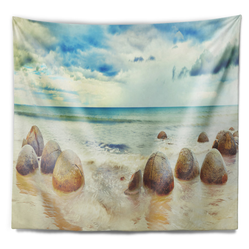 Tapisserie moeraki boulders, H 32 po x l 39 po