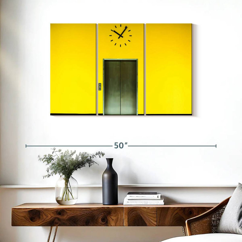 Yellow Elevator, 24" H x 38" W