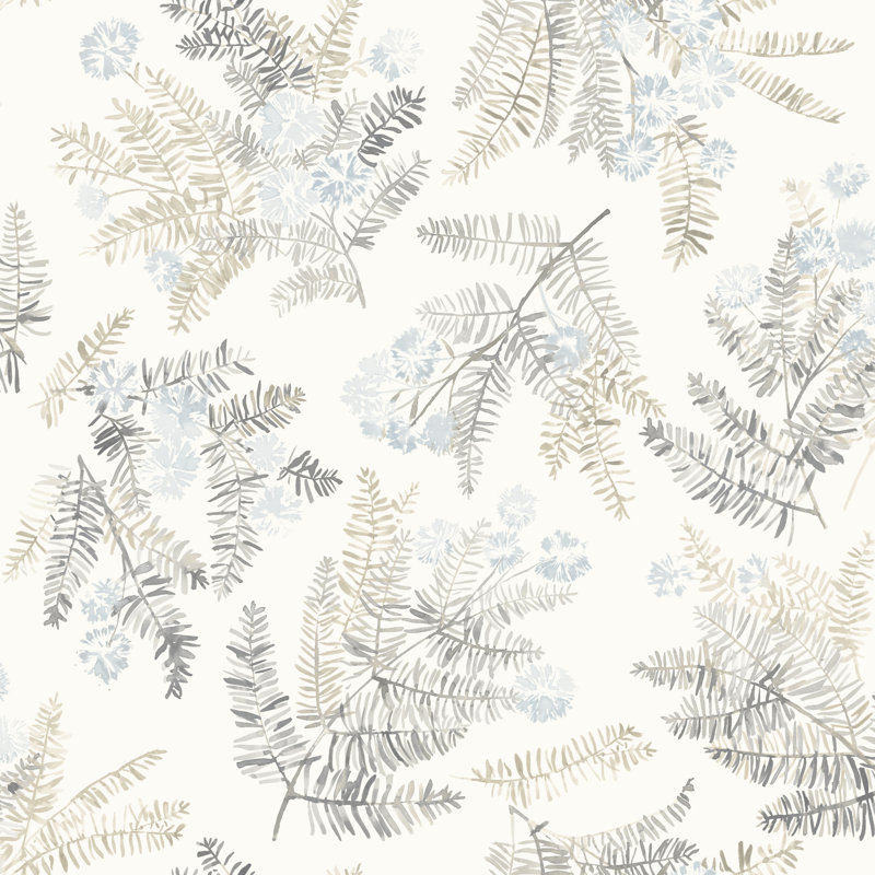 Papier peint botanique bleu clair Frith, Bleu clair