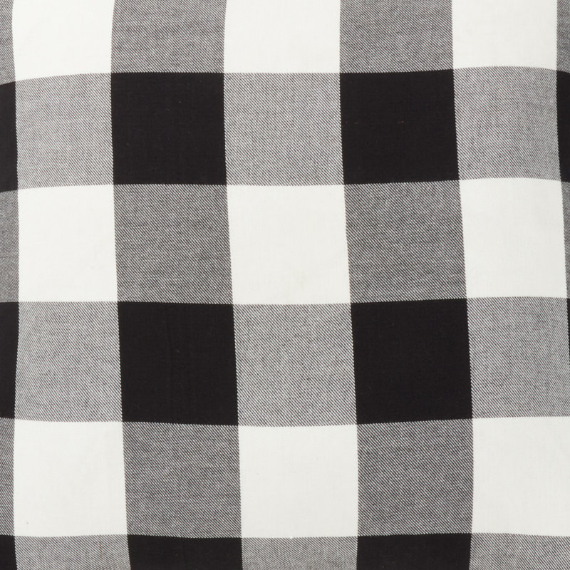 Housse de coussin en coton Birmingham, Noir, noir, noir, noir, Inférieur, 20 po x 20 po