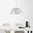 1-Light White Marble Finish Dome Pendant Light