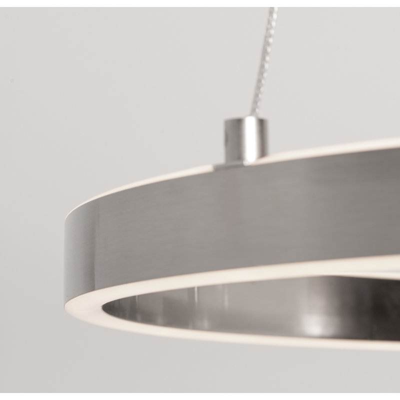 1 - Light LED Pendant with Accents, Satin Nickel, 1.42" H x 35.57" W x 35.57" D