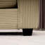 Canapé modulaire de style Mid-Century moderne en velours côtelé brun clair 3 avec coussins, offrant élégance et confort