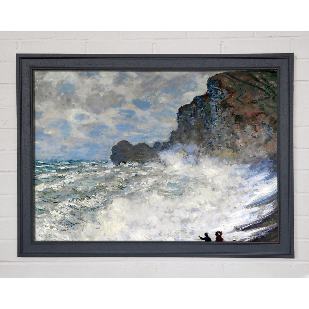 Gerahmtes Leinwandbild Monet Rough Weather At Etretat