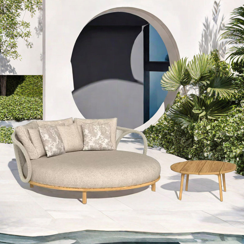 Ensemble de canapé de patio Courtyard, Beige