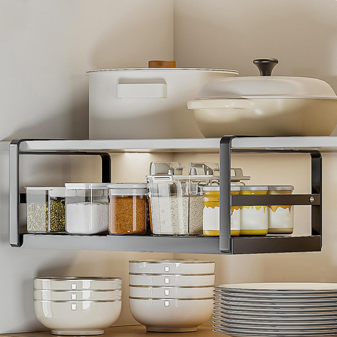 Expandable Under Cabinet Shelf, Hanging Storage Basket Storage Rack