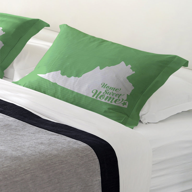 Pillow Sham, King, Polyester, Green