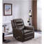 Fauteuil inclinable pivotant en cuir Man Wah Madrid, chocolat-98532497