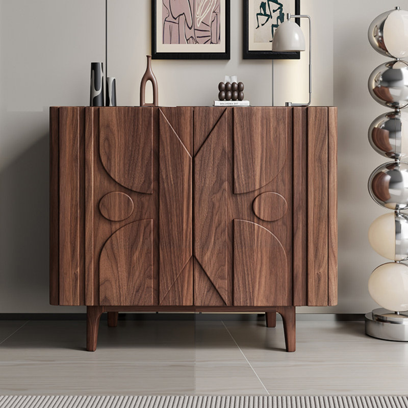 Walnut-Colored Retro Sideboard