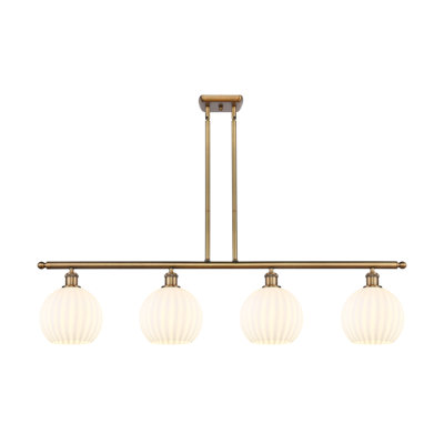 Luminaire suspendu pour îlot suspendu 4 lumières blanc vénitien Ballston