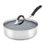 Circulon Stainless Steel Sauté Pan and SteelShield Hybrid and Nonstick Technology, 3 Quart, Silver
