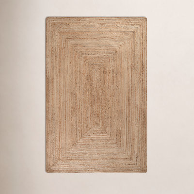 Gage Miramar Tan Hand-Braided Jute Rug