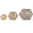 Ninela Metal Geometric Decorative Gold Sculpture Set