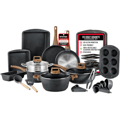20 - Piece Non-Stick Carbon Steel Cookware Set