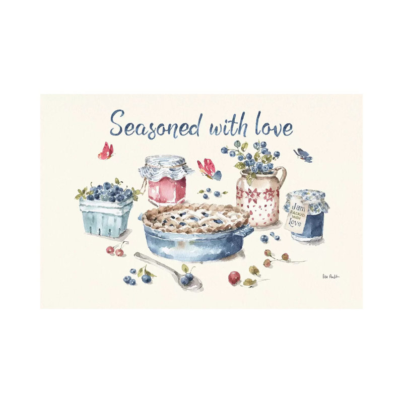 «Summer Garden III» par Lisa Audit - art textuel sur toile tendue, H 26 po x l 18 po x P 1,5 po