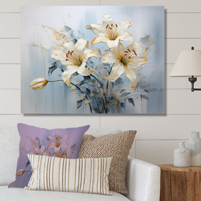«Beige et or» Pure Lily Beauty Whispers sur toile