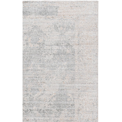 Bedford Hand Loomed Viscose/Wool/Cotton Oriental Rug in Beige/Light Green