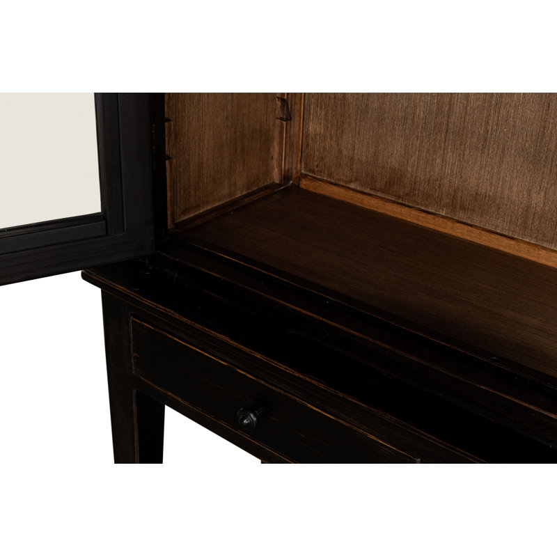 Wilkesville Solid Wood China Cabinet, Ebony