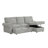 95" Convertible Sleeper Sofa With Storage Chaise | Drop-Arm Console & 2 Cup Holders | Easy-Clean Fabric On Solid Wood Frame | Modern Living Room Sectional,Gray-666148928