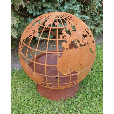 Charina Circle Steel Wood Burning Outdoor Fireplace