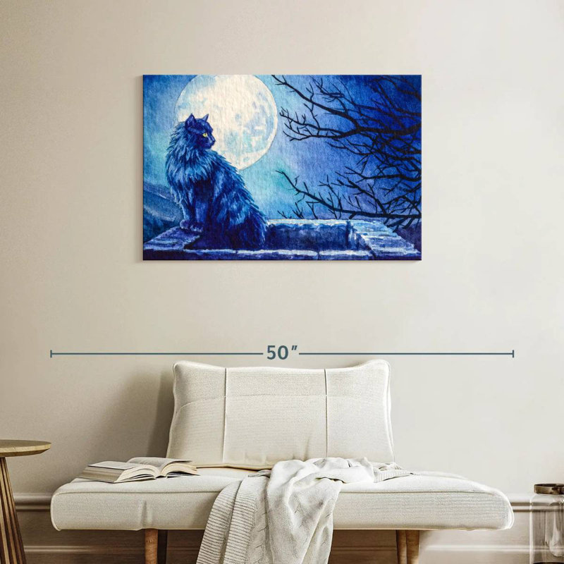 Brampt Blue Cat, 24" H x 36" W