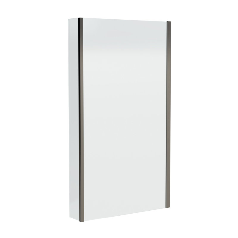 nuie 800mm Brushed Pewter Bath Screen