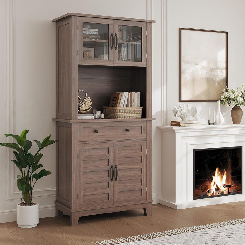 182.9cm Kitchen Pantry, Walnut