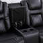 Ensemble de salon de cinéma inclinable électrique 3 pièces avec chargement USB et rangement et porte-gobelets Drennen-102402231