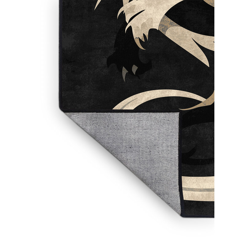 Tapis noir lavable à la machine Cumberland, 2 x 5