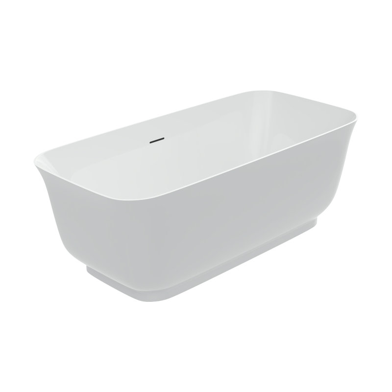 Mina 67'' x 31.5'' Soaking Acrylic Bathtub, White