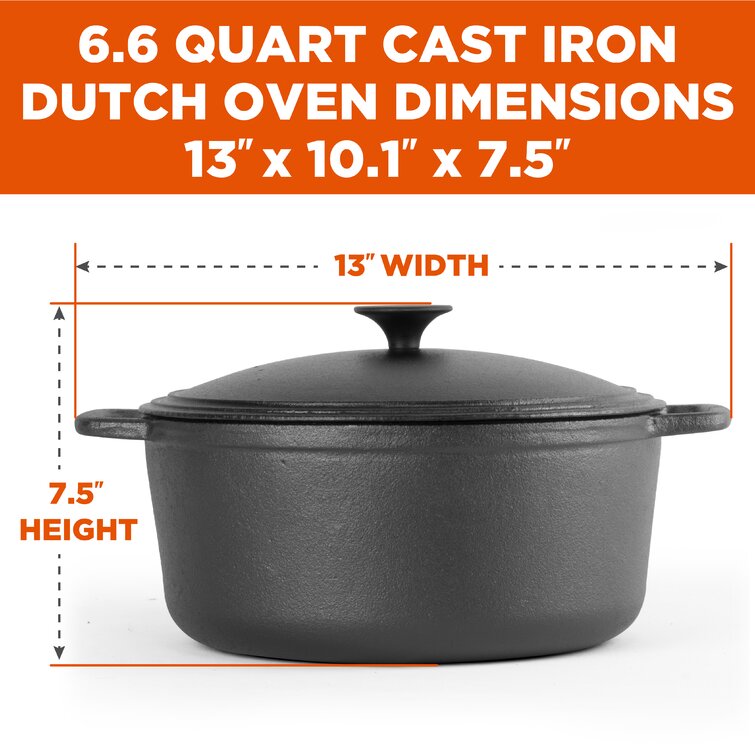 Commercial Chef Mini Casserole Dish With Lid, 0.63 Qt. Cast Iron