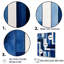 «Blue White Sapphire Symmetry I - Abstract Shapes», art sur toile-546922244-546922247