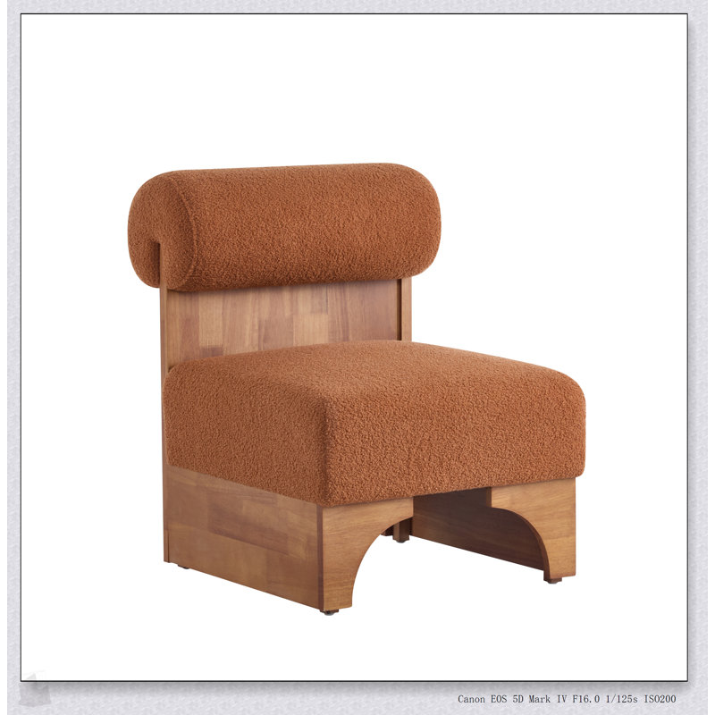 Méridienne Modern Boucle avec structure en bois massif et dossier roulé, revêtement doux et durable Boucle, idéal pour le salon, la chambre à coucher ou le bureau