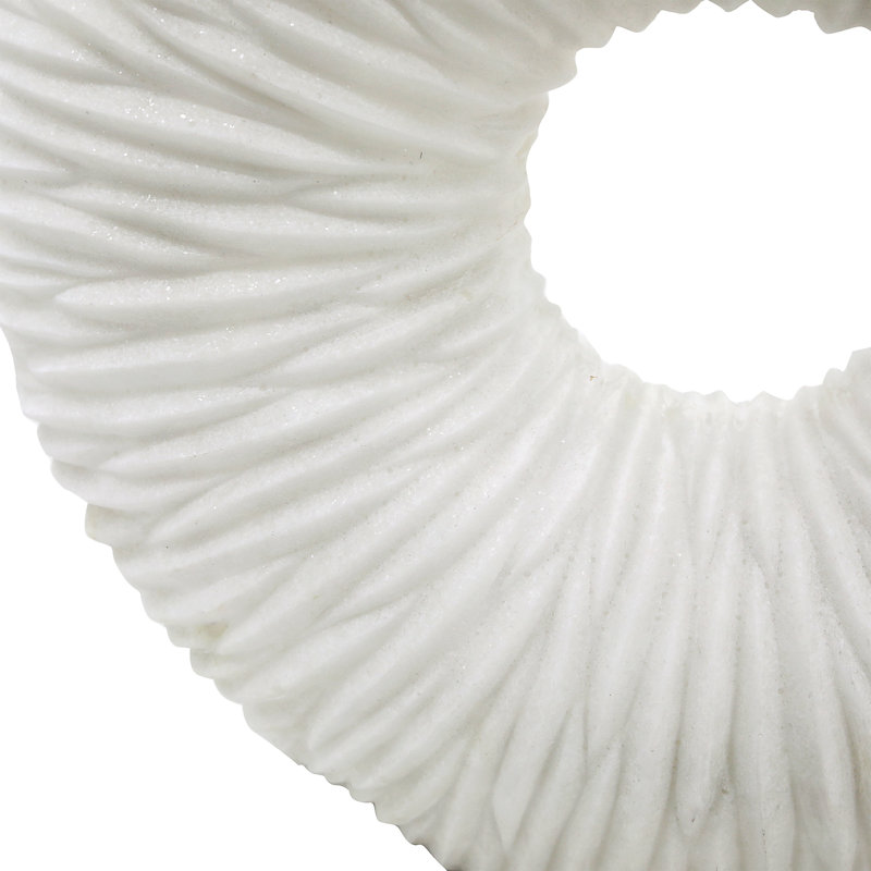 Unique 21" Nataly Large Quartz Resin Vase - Elegant White Finish, Perfect for Modern Homes, 21" H x 21" W x 7" D