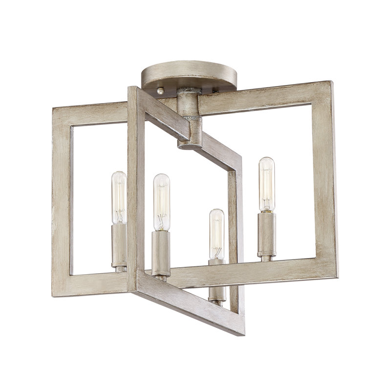 Plafonnier semi-encastré 4 lumières 14,5 po Biay, Crépuscule doré